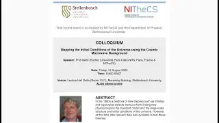2022-08-12 NITheCS Webinar: Martin Bucher, Mapping the Initial Conditions of the Universe using ...