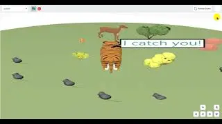 Game Tiger wants to eat  | 3D and XR Studio | PictoBlox