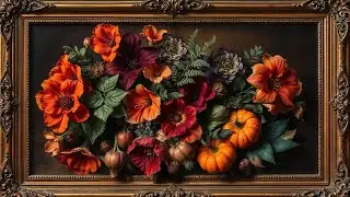 Vintage Cornucopia Mood Wallpaper Background | Ultra HD 4K | Framed Original Digital Art