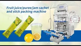 Fruit juice/puree jam sachet and stick multi column packing machine, juice sachet filling machine