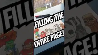 Covering A Page Entirely With Memes! Pt. 8 Elmo Committing Arson #posca #art #shorts #viral