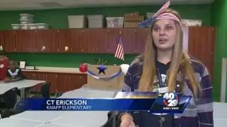 Students participate in mock election