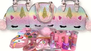 12 Minutes Satisfying with Unboxing Cute Rainbow Unicorn Beauty Makeup Kit Playset ASMR Toys