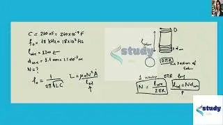 [Physics] A resonant circuit using a 260-nF capacitor is to resonate at 18.0 kHz. The air-core induc