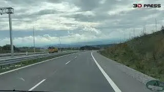 3D-PRESS: Przejazd nowym odcinkiem zakopianki Rdzawka - Nowy Targ. 2024-09-25