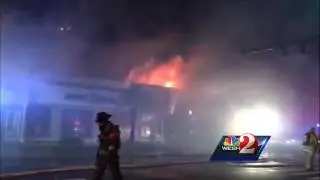 Souvenir shop catches fire on opening day