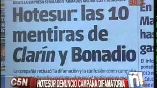C5N - SOCIEDAD: HOTESUR DENUNCIO CAMPA&Ntilde;A DIFAMATORIA