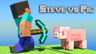 Minecraft - how to kill the Pig [softbody simulation] RTX ON