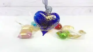 My Italian Decor - Murano Glass Blown Small Heart Ornaments, Handmade In Italy