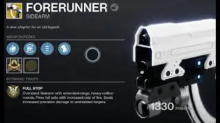 Destiny 2, Gambit, Exotic Weapons, Forerunner Sidearm