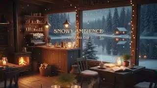 Cozy Jazz Café ☕❄️ Snowy Night Jazz for Focus, Study & Sleep (1 Hour)