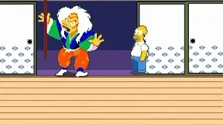 The Simpsons : The Arcade Game Kabuki Burns Warrior Boss Fight