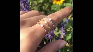 Simple Opal Ring, 925 Sterling Silver White Fire Opal October Birthstone Dainty Minimalist Delicate