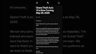 GTA 6 Officially Delayed. 😪 #gta6 #gta6releasedate #gta6news #rockstar GTA 6 Release date