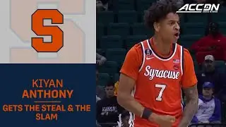 Syracuse's Kiyan Anthony Gives The Crowd Something To Cheer About