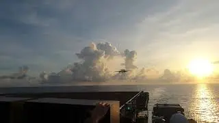 Sunset E-2D Advanced Hawkeye carrier landing