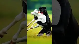 Black panther attack on baby calf #cow #blackpanther #motherslove #animals