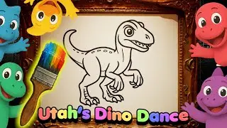 Utah&rsquo;s Dino Dance | Dinosaur Coloring Fun! Animated Song for Kids & Toddlers