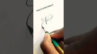 Copperplate calligraphy practice