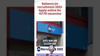 Reliance Jio में भर्ती !! रिलायंस में काम !! 2022 Job Berojgar