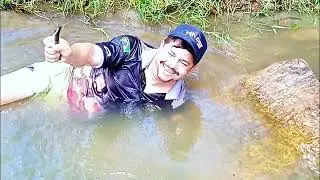 PESCA NA ROÇA, PESCA DE PITU SEM NENHUM MATERIAL, APENAS COM AS MÃOS!