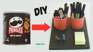 How To Make DIY Easy Pen Holder with Notes/Desk Organizer I DIY From Waste/Everyday Household Items.