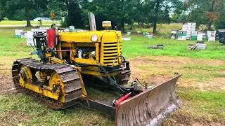 1954 Oliver OC-6 crawler with 6 way blade #classictractor #bigtractorpower #Olivertractors #farmtok 