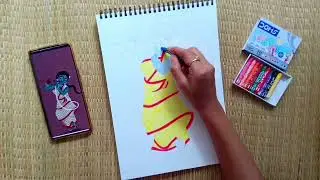 How To Colour Krishna Kali MAA With Crayons/Krishna Kali MAA Drawing With Crayons Easily
