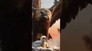 An Eagle&rsquo;s Love Amid the Flames&rdquo; | Emotional Wildlife Cinematic Scene \ #nature