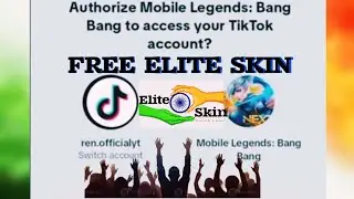 How to  connect  tiktok in mlbb india ...elite free skin..