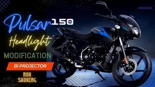Pulsar 150 Headlight Modification | BI-Functional Led Projector Lamp