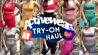 SHOPEE & LAZADA ACTIVEWEAR TRY-ON HAUL | DUPES of Gymshark, Doyoueven, BoandTee | Sachi Amores