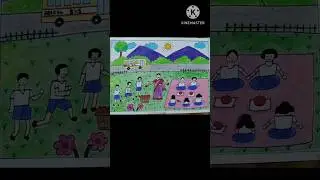 how to draw a school picnic #drawing #drawing4kids
