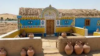 Inside the Entrance of a Stunning Nubian House | Authentic Egyptian Village Tour 2025