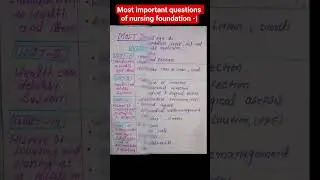 Most important questions of nursing foundation bsc nursing 2nd semester #2025