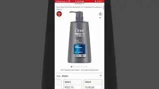 Dove Men+Care Anti Dandruff 2in1 Shampoo+Conditioner, 650 ml at 400/- #bigdeal