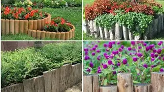 IDÉIAS DE BORDAS DE MADEIRA  PARA CANTEIROS! seu jardim mais bonito!
