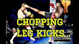 CHOPPING LEG KICKS - AARON SLIMANE -V- JAKE WATKINS - COMBAT CHALLENGE
