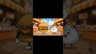 CRAZY Walking Burger and MOMO in the Market || #shorts #funny #cartoon