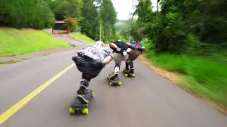 Downhill Skateboarding at Southern Brazil - Dalua, Pepe and Lessa