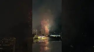 watching fire works at Bangkok|Songkran 2024| Boat Festival #songkran2024 #travelvlogs#fireworks