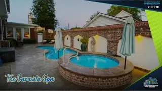 The Sarasota Spa &ndash; A Round Fiberglass Spa with an Optional Spillover Effect