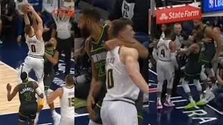 Rudy Gobert chokes Braun after being posterized but Russell Westbrook steps in