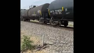 Freight Train Moving through Fremont, Ohio