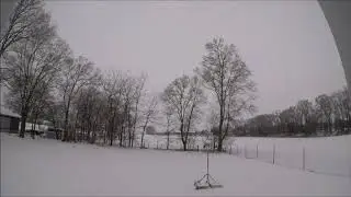 Rapid snow melt-off time lapse (in 4K) 4/17/20 in Erie, Illinois