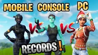 MOBILE VS CONSOLE VS PC - RECORDS MUNDIAL DE EDIT - FORTNITE