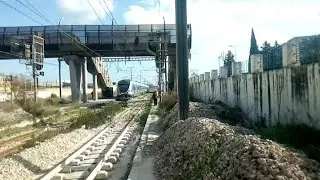 SNCFT EMU 19 TRAIN RIDE FROM ERRIADH TO TUNIS 