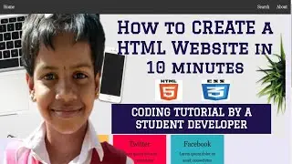 How to create a Website using HTML.  Coding for kids/ children/ students