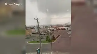 Video shows the moment a tornado tears through Gaylord, Michigan