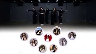 9 members IZNA dance positions